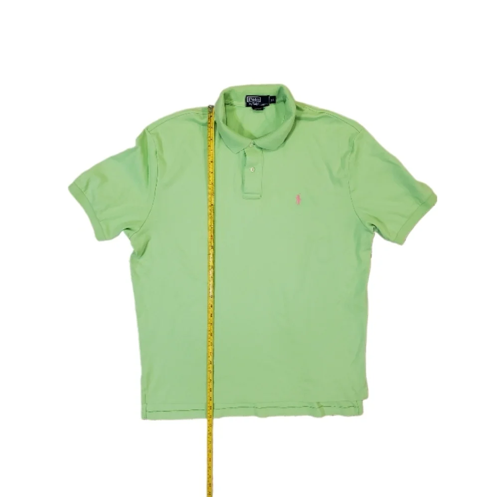 Ralph Lauren Polo Men's Lime Green‎ Short Sleeve Collared Soft Knit Shirt XL